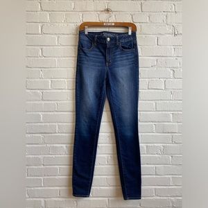 AMERICAN EAGLE OUTFITTERS hi rise jegging blue stretch long jeans 9001